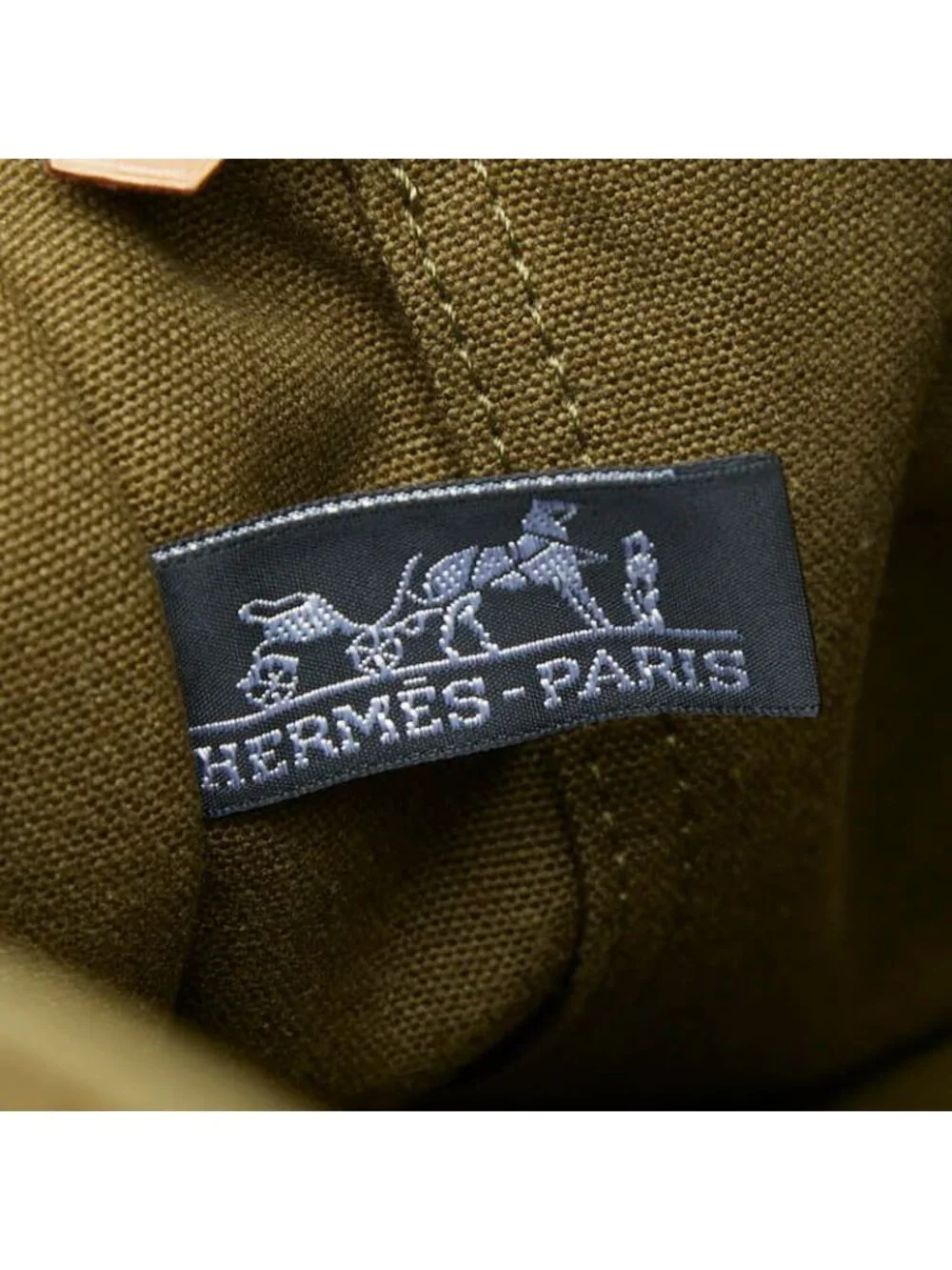 Hermes Fourre Tout MM Tote Green Canvas